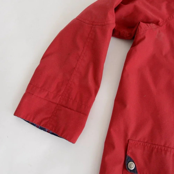 Vintage Sequence Image Red Full Zip Up Utility Coat Size XL - Picture 10 of 15